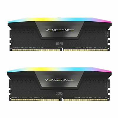 رم کامپیوتر DDR5 دو کاناله 5600 مگاهرتز CL40 کورسیر مدل VENGEANCE RGB ظرفیت 32 گیگابایت رم کامپیوتر DDR5 دو کاناله 5600 مگاهرتز CL40 کورسیر مدل VENGEANCE RGB ظرفیت 32 گیگابایت