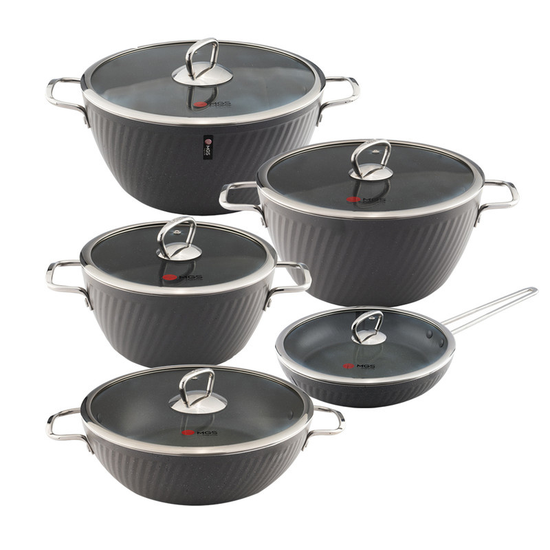 سرویس قابلمه و تابه گرانیت 10 پارچه ام جی اس مدل ماینز سرویس قابلمه و تابه گرانیت 10 پارچه ام جی اس مدل ماینز