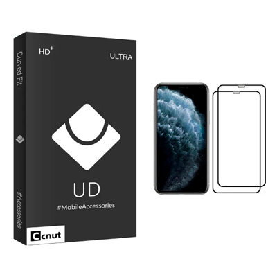 گلس گوشی اپل iPhone 11 Pro کوکونات مدل UD Black بسته دو عددی گلس گوشی اپل iPhone 11 Pro کوکونات مدل UD Black بسته دو عددی