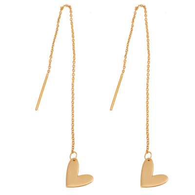 گوشواره طلا زنانه طرح قلب مینیمال قو طلایی گوشواره طلا زنانه طرح قلب مینیمال قو طلایی