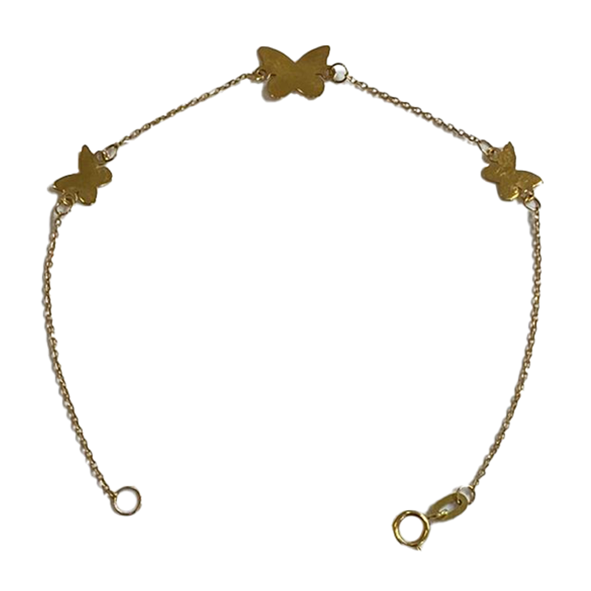 دستبند طلا زنانه طرح سه پروانه دستبند طلا زنانه طرح سه پروانه