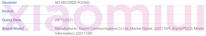 شماره مدل پوکو X4 و پوکو X4 NFC