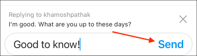 ارسال Reply در اینستاگرام