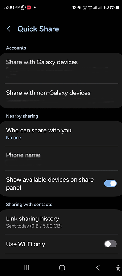 انتقال اطلاعات از طریق Quick share، بهترین قابلیت سامسونگ برای جا به جایی فایل ها