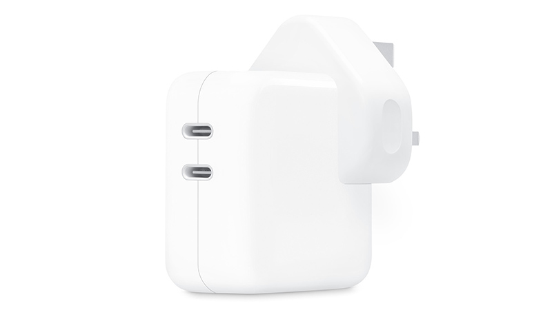 شارژر دیواری اپل مدل Dual USB-C توان 35 وات سه شاخه